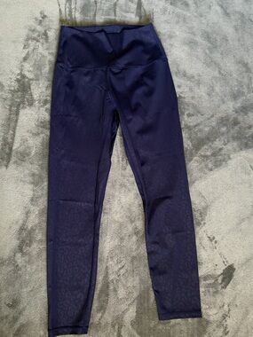 Navy Leopard-Print Leggings